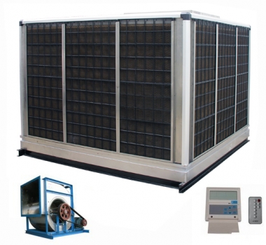 皮帶連接式離心環(huán)保節(jié)能冷風(fēng)機(jī),九洲普惠環(huán)?？照{(diào)